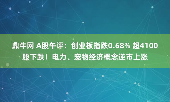 鼎牛网 A股午评：创业板指跌0.68% 超4100股下跌！电力、宠物经济概念逆市上涨