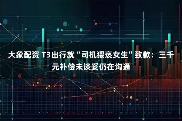 大象配资 T3出行就“司机猥亵女生”致歉：三千元补偿未谈妥仍在沟通