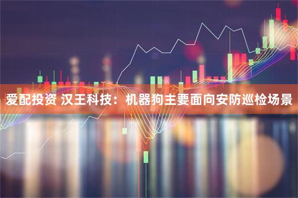 爱配投资 汉王科技：机器狗主要面向安防巡检场景